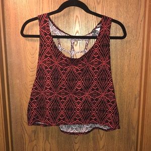Aztec crop tank top